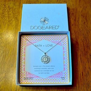 Dogeared Faith and Love Cross Medallion 20” Necklace - Sterling Silver NWT